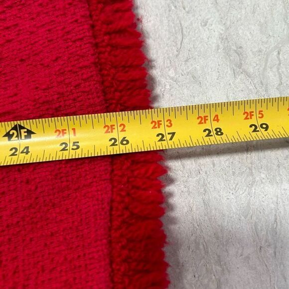 Talbots Women’s Red Tweed Hook Eye Closure Blazer Jacket Size X - Picture 14 of 15